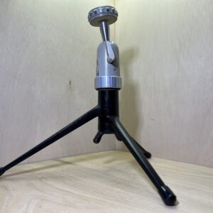 Trépied de table Luhof – métal noir avec tête orientable – Argent