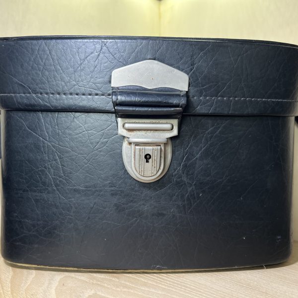 Sacoche rigide vintage en cuir – Made in Japan - Noir