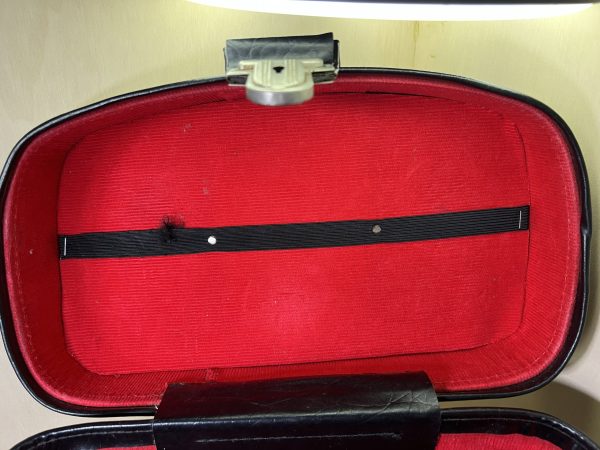 Sacoche rigide vintage en cuir – Made in Japan - Noir