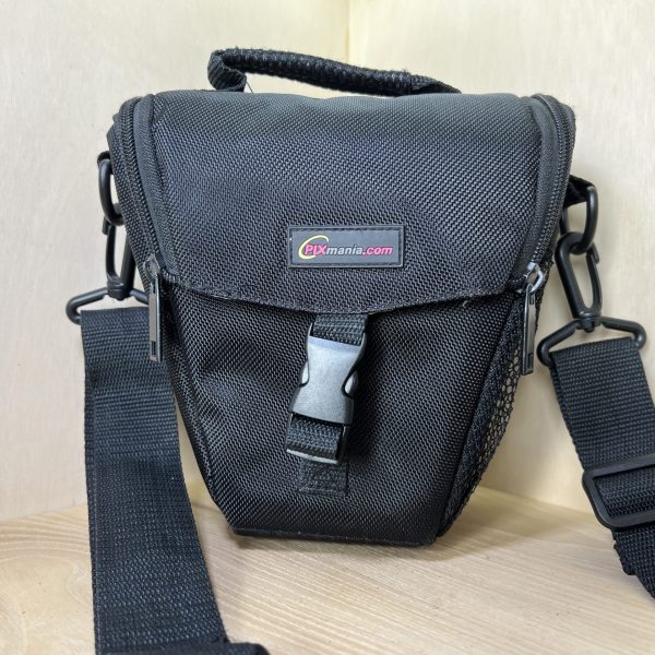 Housse rigide type Pixmania pour reflex – Bandoulière incluse - Noir