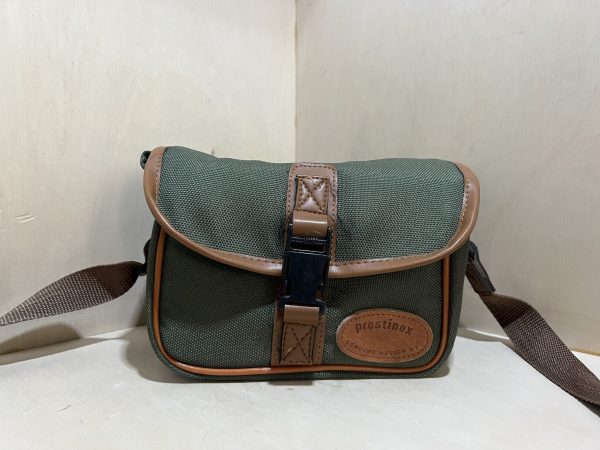 Sacoche photo Prestinox verte et marron