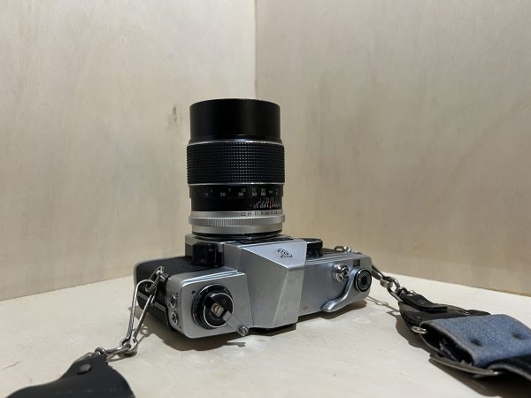 Cosina Hi-Lite + Auto-Sancor 135mm f/2.8 – Reflex argentique à monture M42 - Argent