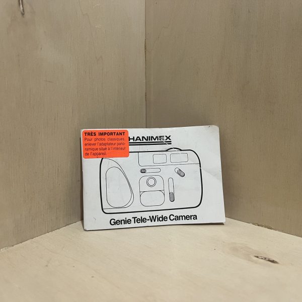 Notice d'Utilisation Originale - Hanimex Genie Tele-Wide Camera