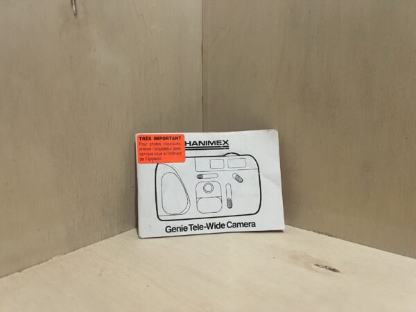 Notice d'Utilisation Originale - Hanimex Genie Tele-Wide Camera