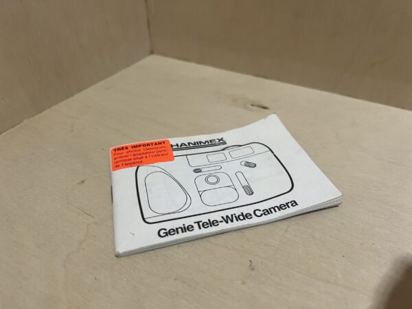 Notice d'Utilisation Originale - Hanimex Genie Tele-Wide Camera