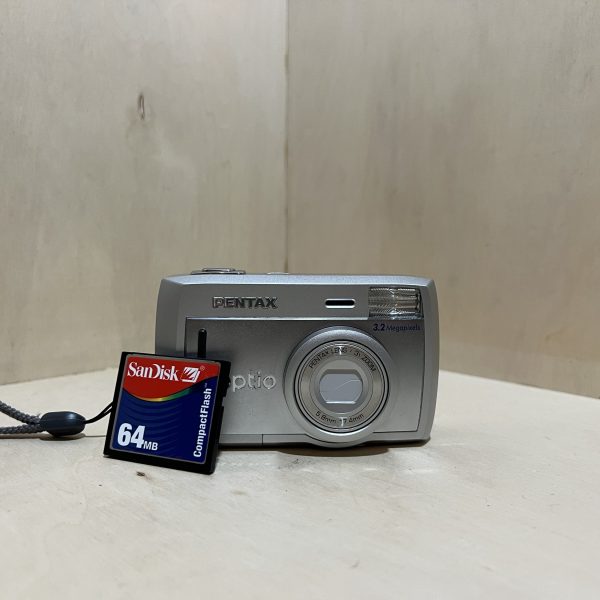 Pentax Optio 33L (Écran Selfie !) + Carte CF - Gris