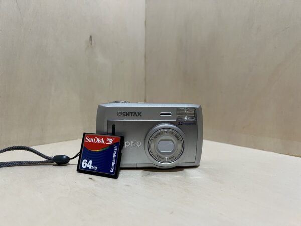Pentax Optio 33L (Écran Selfie !) + Carte CF - Gris