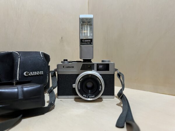 Appareil Argentique Télémétrique Canon Canonet 28 + Flash Canolite D & Étui