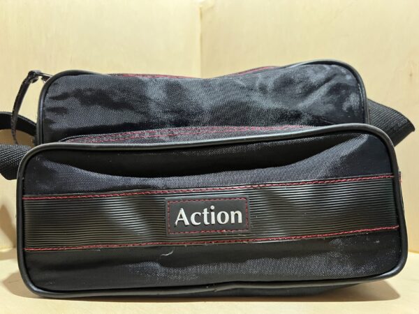 Grande Sacoche de Transport "Action" pour Appareil Photo ou Caméscope - Noir et Rouge