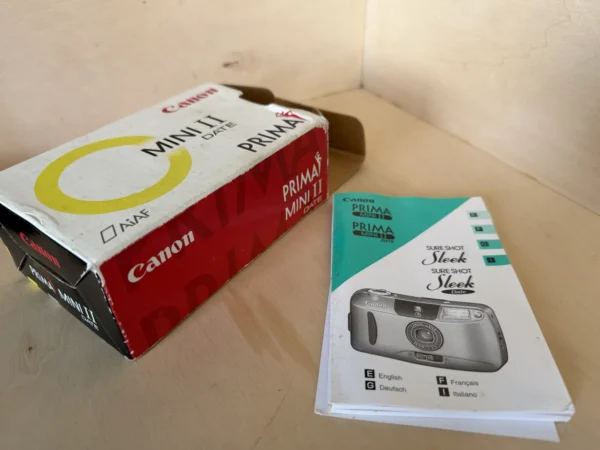 appareil-photo-argentique-canon-prima-mini-ii-boite-occasion-teste-6 Appareil Argentique Compact Canon Prima Mini II – Avec Boîte d'Origine d'occasion, testé et vérifié — photo 6 sur 6