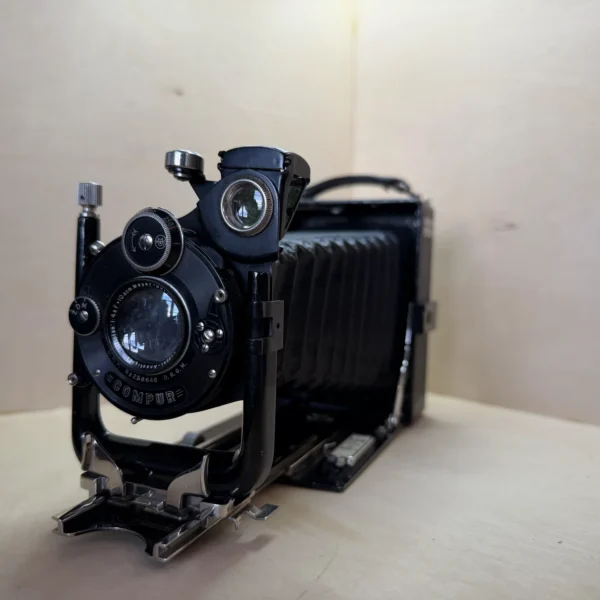 Chambre Photographique Pliante 6,5x9 – Meyer-Görlitz Helioplan 10,5cm f/4.5 & Obturateur Compur d'occasion, testé et vérifié — photo 1 sur 6