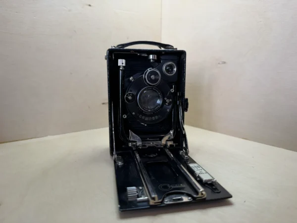 Chambre Photographique Pliante 6,5x9 – Meyer-Görlitz Helioplan 10,5cm f/4.5 & Obturateur Compur d'occasion, testé et vérifié — photo 4 sur 6