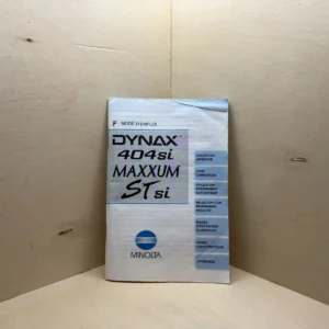 Notice Minolta Dynax 404si / Maxxum STsi – Mode d'Emploi Original en Français