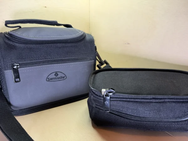 Sacoche photo Samsonite grise et noire – Pochette zippée amovible et bandoulière